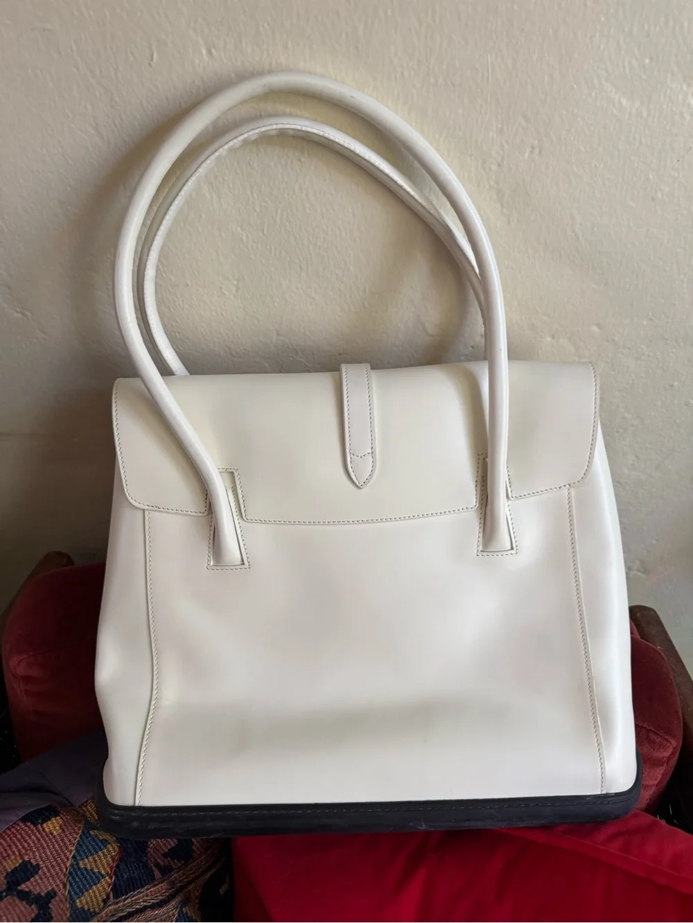 Dooney & Bourke Parasole 90s white leather handbag